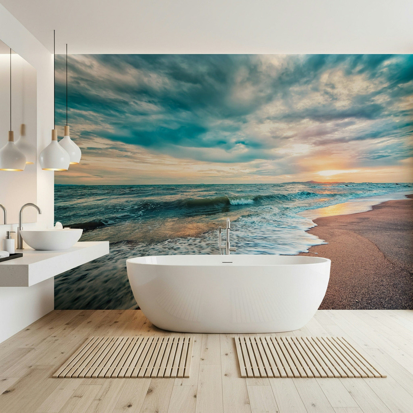 Ocean Hues Wall Mural