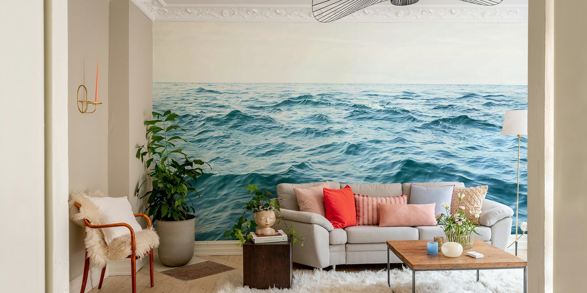 Ocean view mural wallpaper GD820
