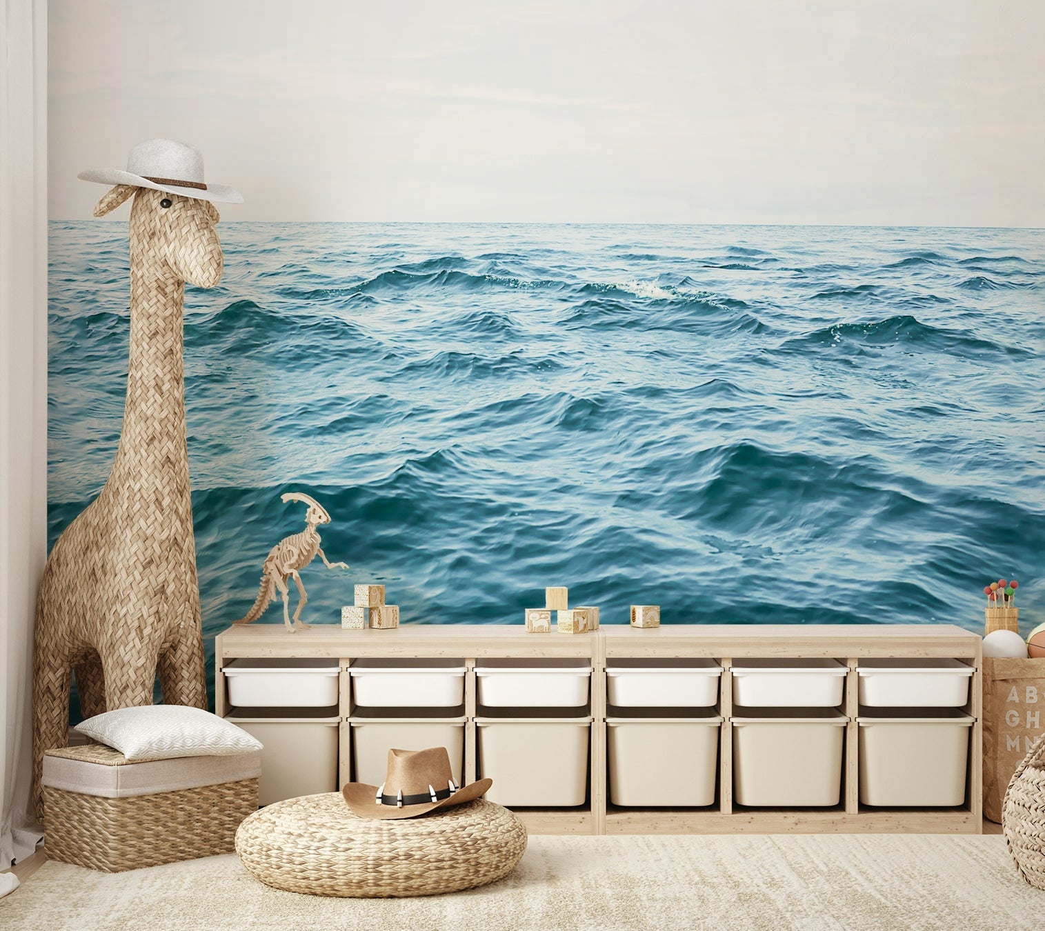 Ocean Serenity Wall Mural – Calm Ocean Mural Wallpaper
