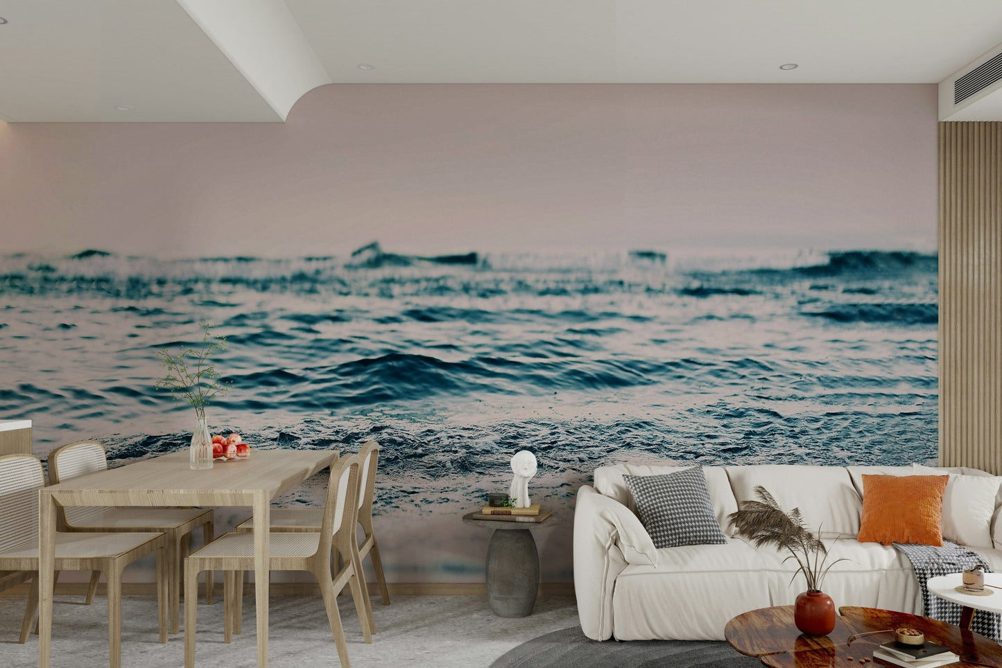Minimal wave art in soft pink GD315

