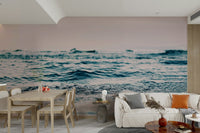 Minimal wave art in soft pink GD315

