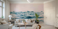 Coastal blush ocean wave print GD315

