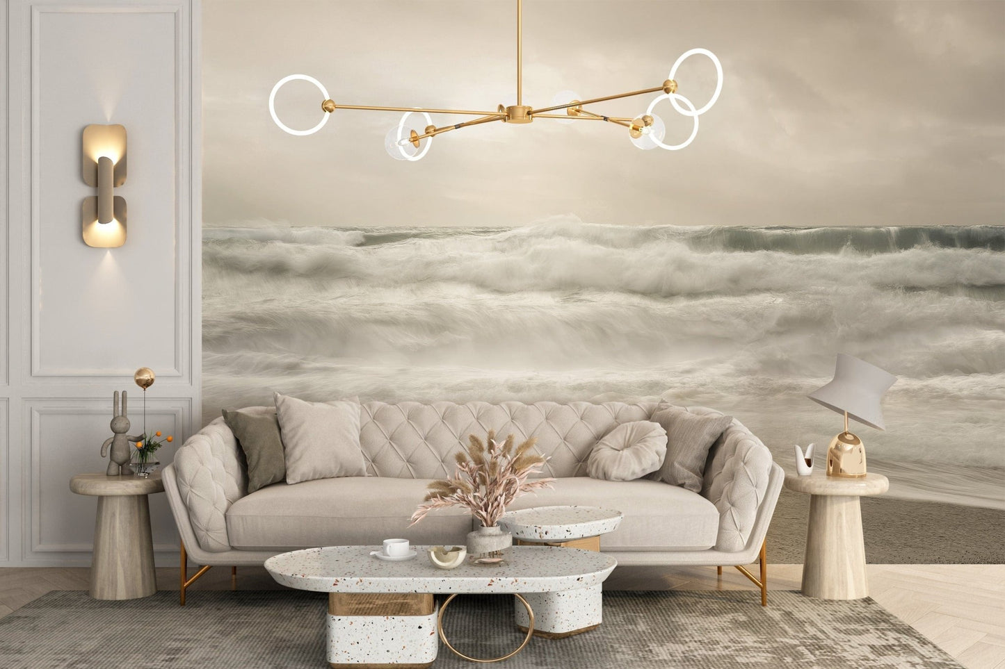 Ocean Waves Wall Mural - Giffywalls