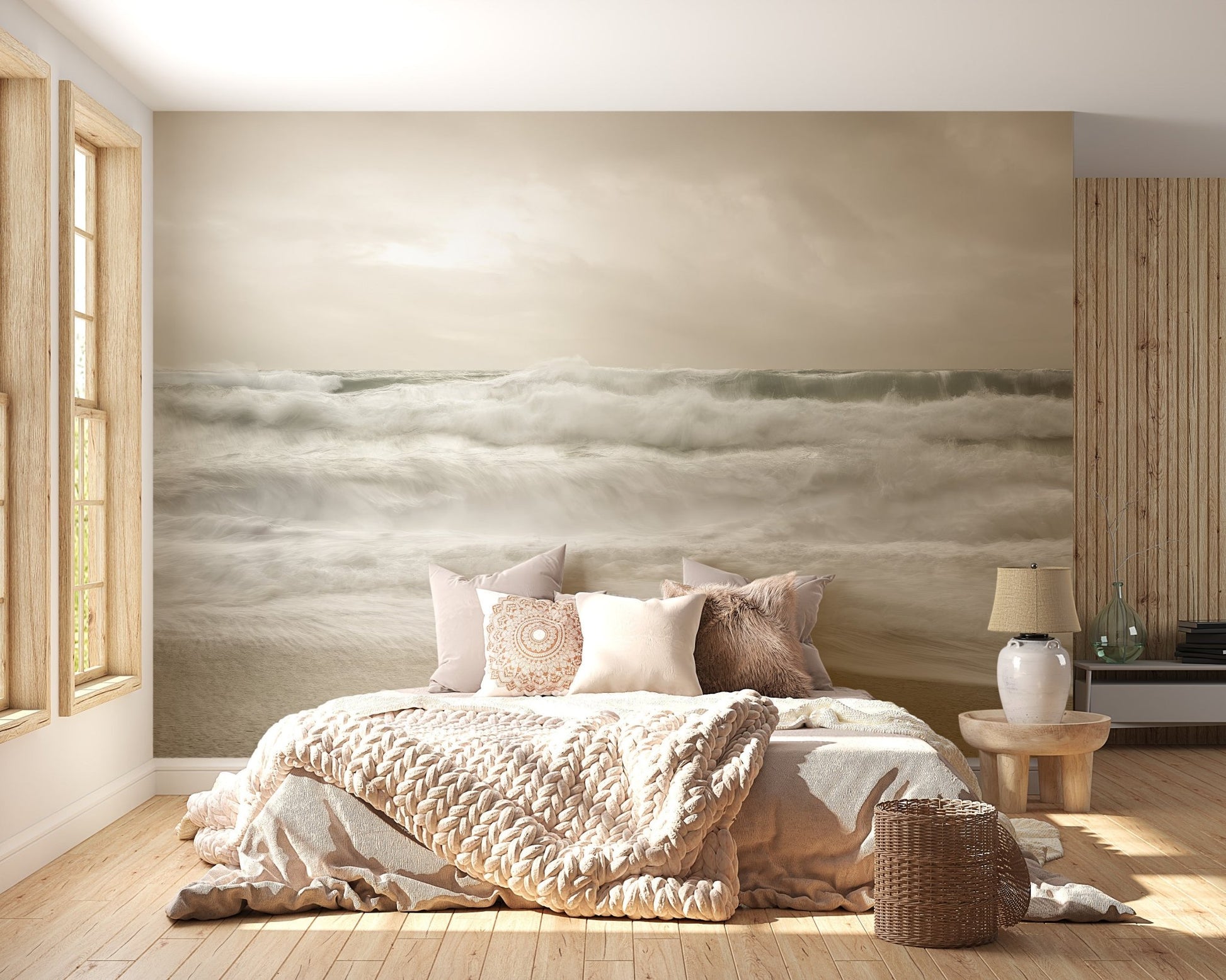 Ocean Waves Wall Mural - Giffywalls