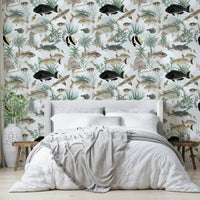 Close-up of flowing coastal design on Oceania Wallpaper

