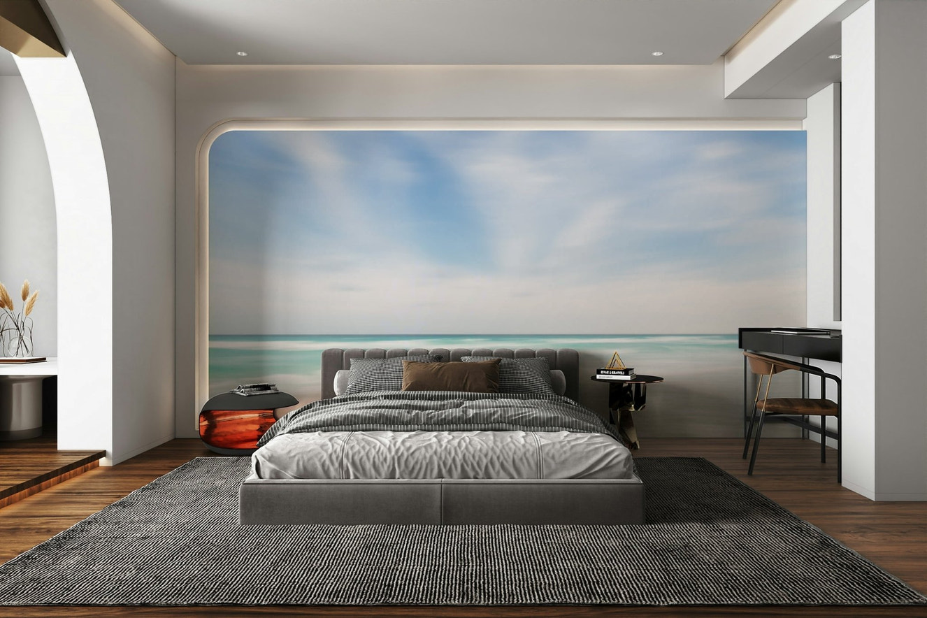 Oceanic abstract wall mural design

