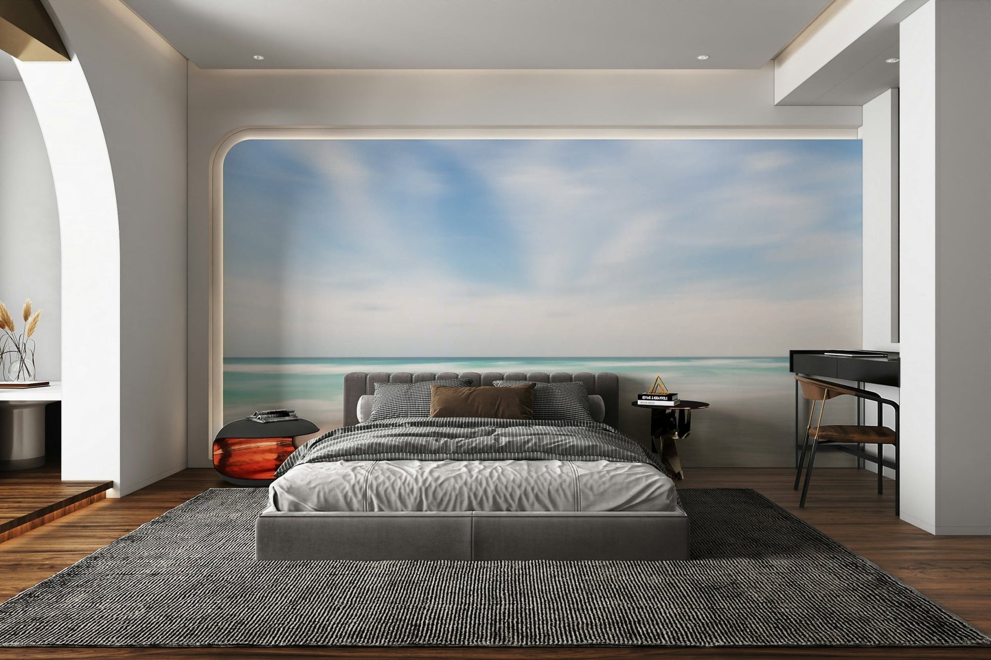 Oceanic abstract wall mural design, GD2358