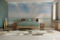 Flowing sea tone wall mural

