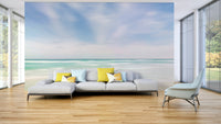 Soft ocean hues mural wallpaper

