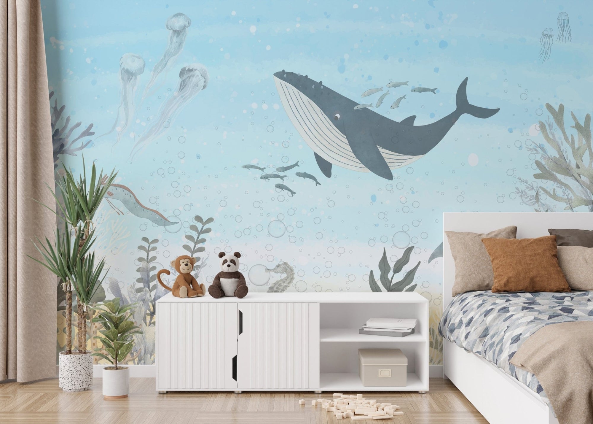 Oceanic Harmony Wall Mural, B891
