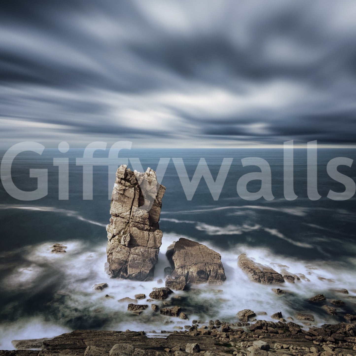 Ocean's Edge Wall Mural wallpaper with coastal layers for full wall