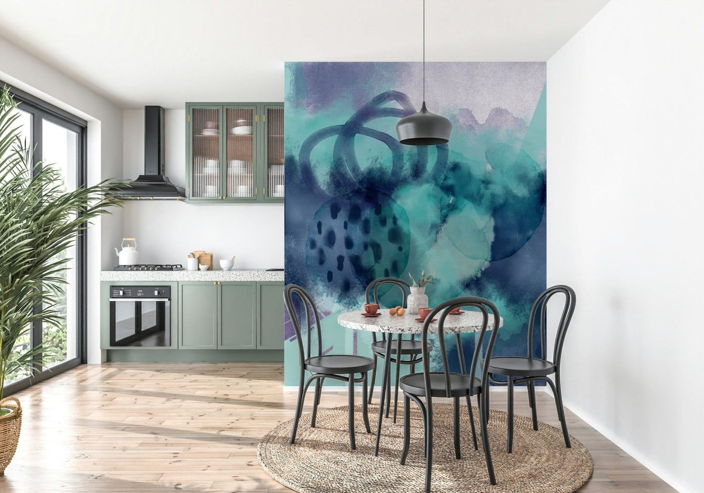 Modern aquatic wallpaper depicting the gentle flow of the tide.