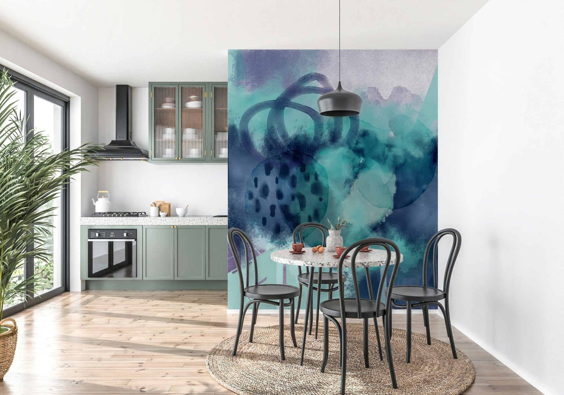 Modern aquatic wallpaper depicting the gentle flow of the tide.