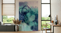 Elegant blue wall mural for a cooling and tranquil interior style.