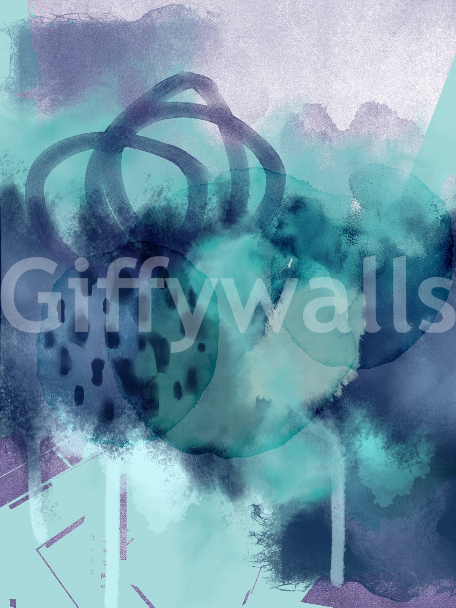 Contemporary wallpaper with a watery texture and soft light effects.