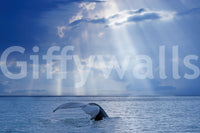 Nature inspired wall mural with moving water for a peaceful home.