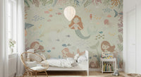 Elegant oceanic wall mural featuring water ripples for a modern lounge wallpaper.