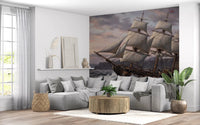 Living room showcasing the Ocean's Majesty wall muralGD9517