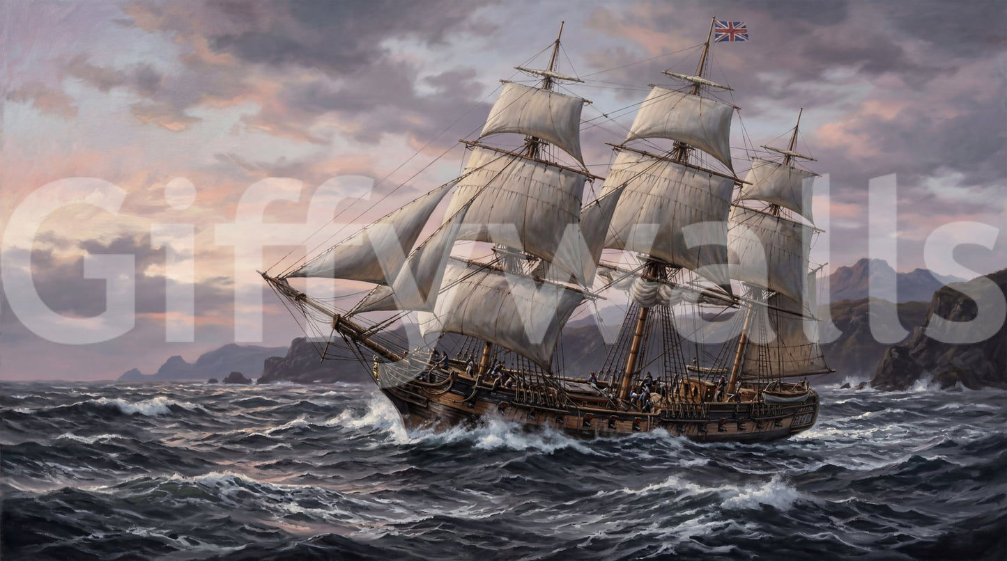 Coastal mountains in the Ocean's Majesty wall muralGD9517