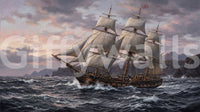 Coastal mountains in the Ocean's Majesty wall muralGD9517