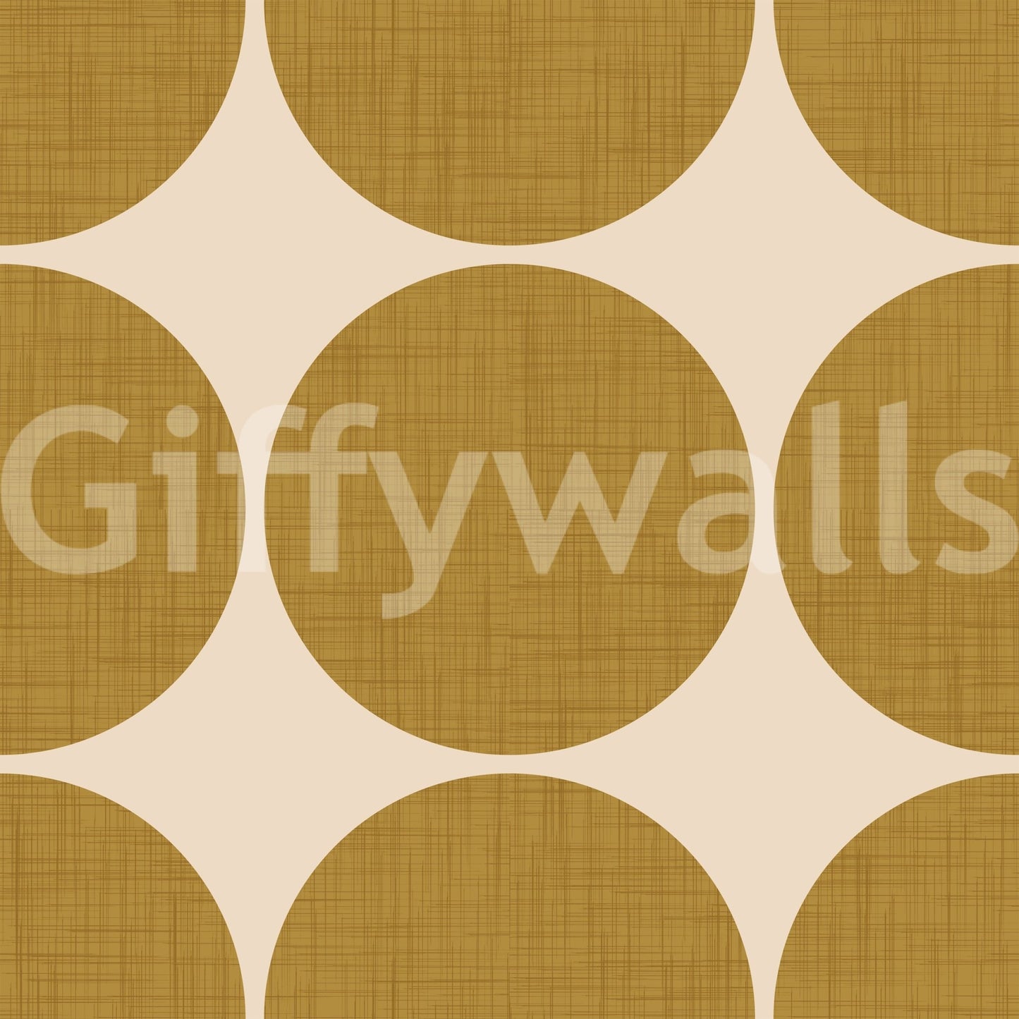 Citrine Ochre Orb Weave Wallpaper Lofty wall design, maximalist circles.