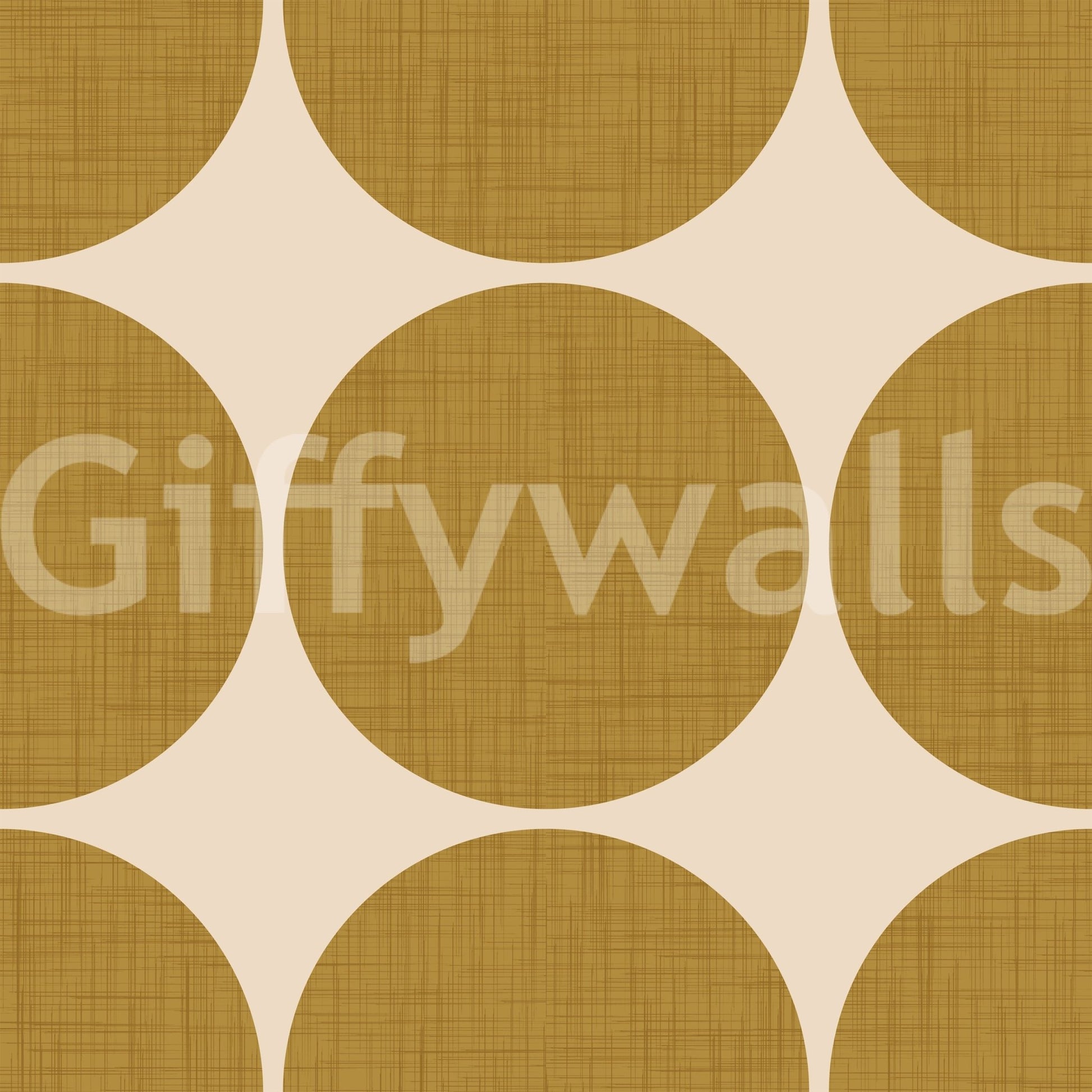 Citrine Ochre Orb Weave Wallpaper Lofty wall design, maximalist circles.