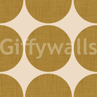 Citrine Ochre Orb Weave Wallpaper Lofty wall design, maximalist circles.