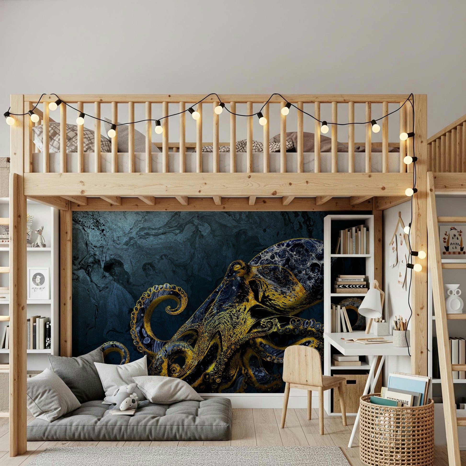 Octopus Majesty Wall Mural