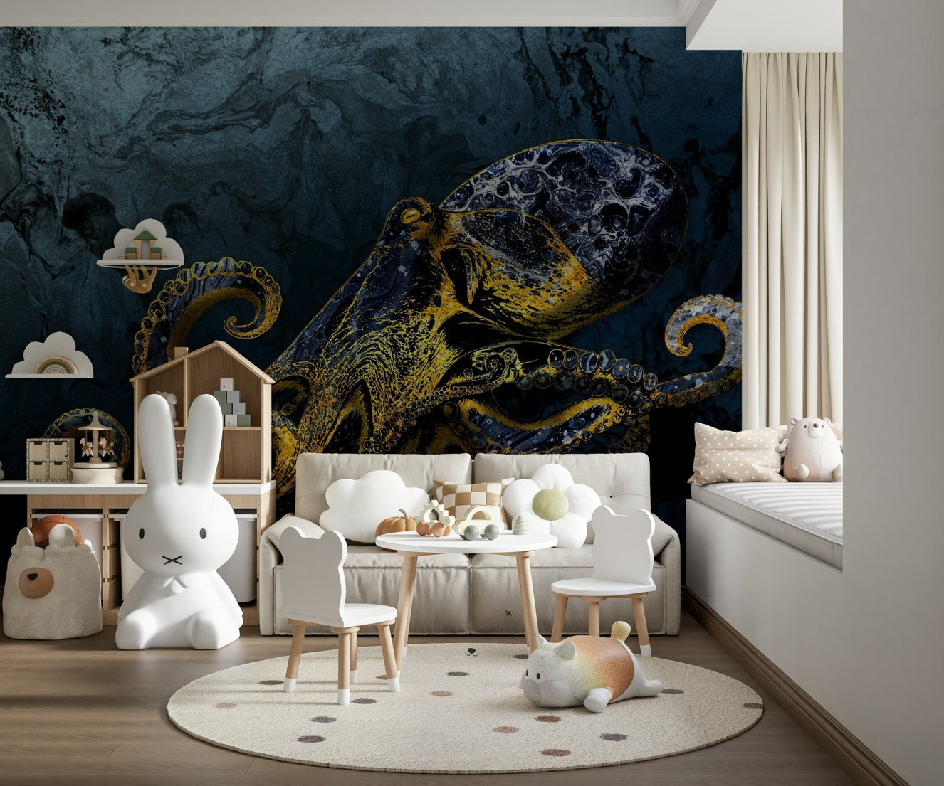 Octopus Majesty Wall Mural