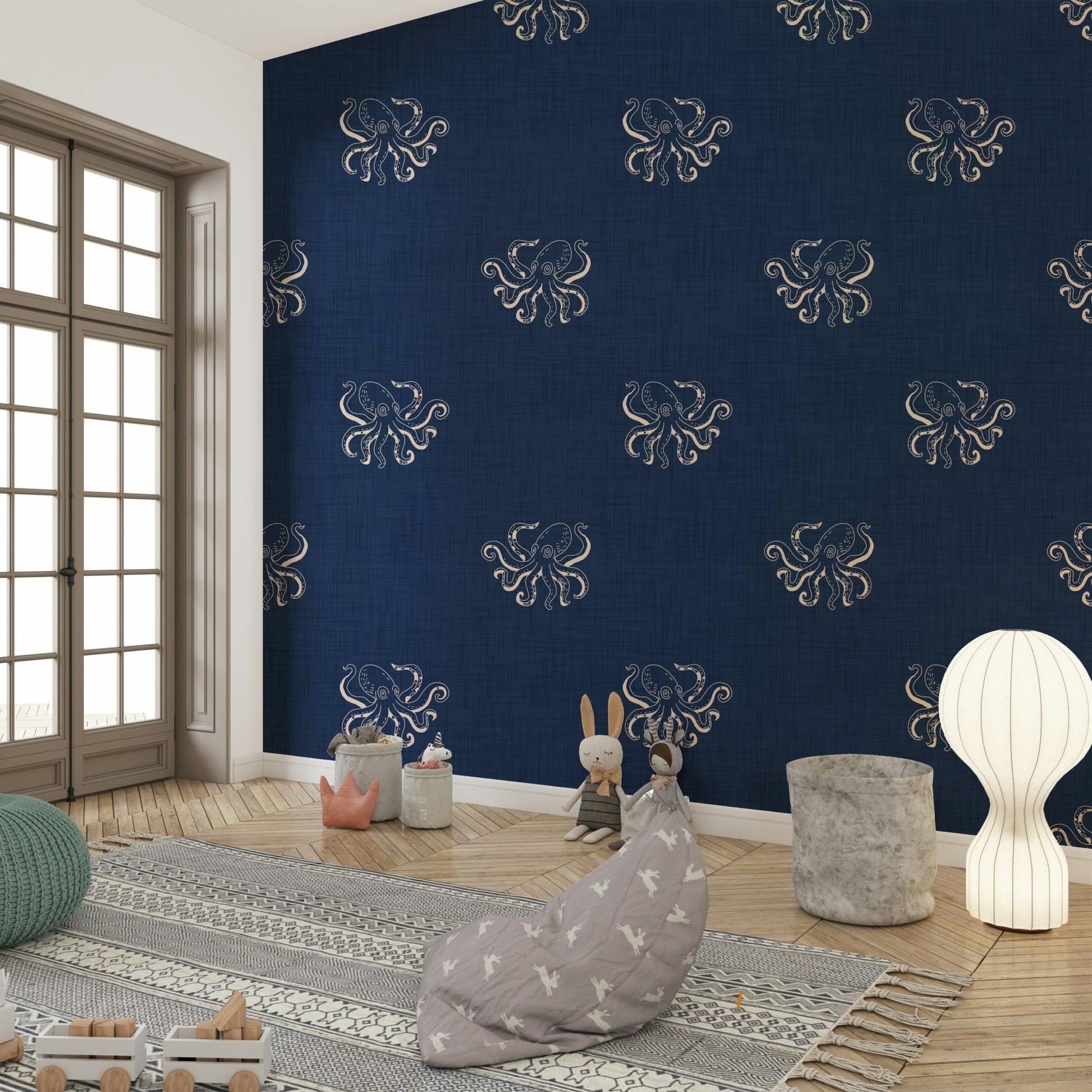Octopus wall design with maritime look
