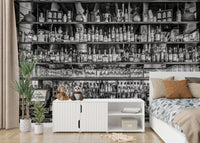 Classic pub wallpaper for vintage style decor

