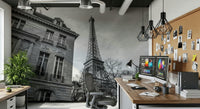 High resolution wall mural of a stately building and the famous monument.