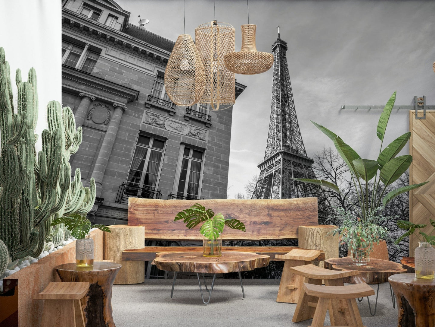 Historic street view wallpaper illustrating a grand European landmark.