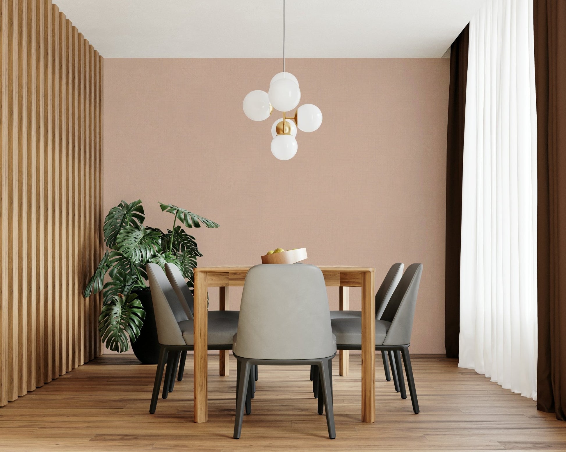 The room's lighting highlights the peaceful feel of the pattern.

