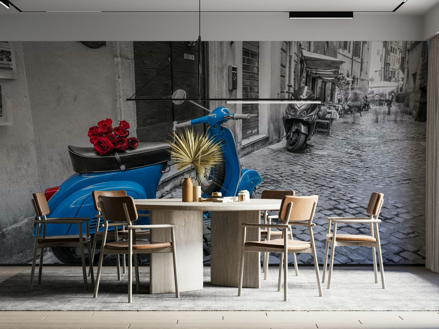 The rest of the image is in black and white.

