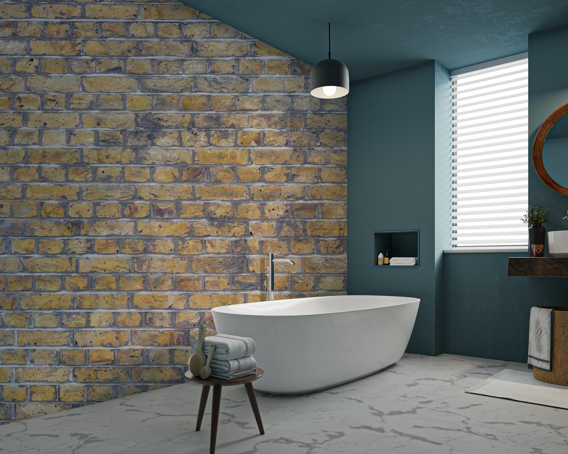 Detailed and authentic depiction of aged brickwork.

