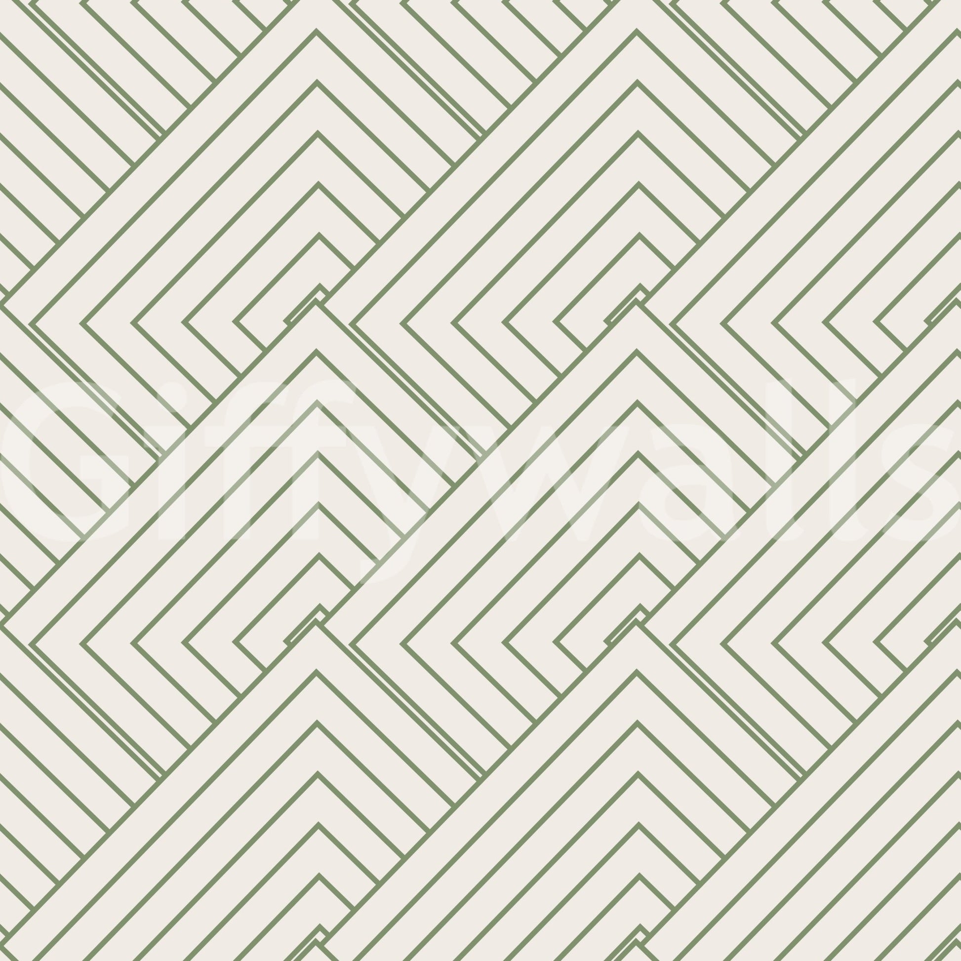 A seamless pattern of geometric olive elements on a wall

