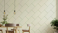 Olive Geometric wallpaper in a kitchen

