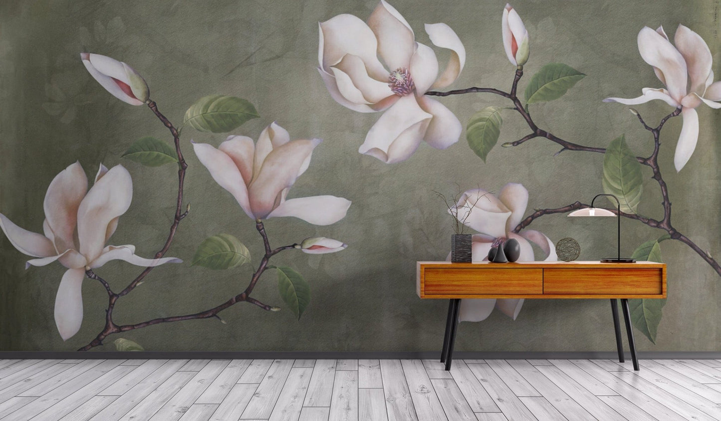 Classic Flower Pattern Wall Covering
