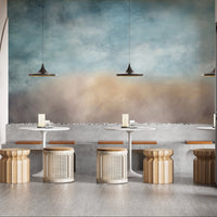 Add a dreamy vibe to your cafe with ombre cloud wall mural C468