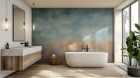 Ombre Cloud Wall Mural for a peaceful bathroom escape C468