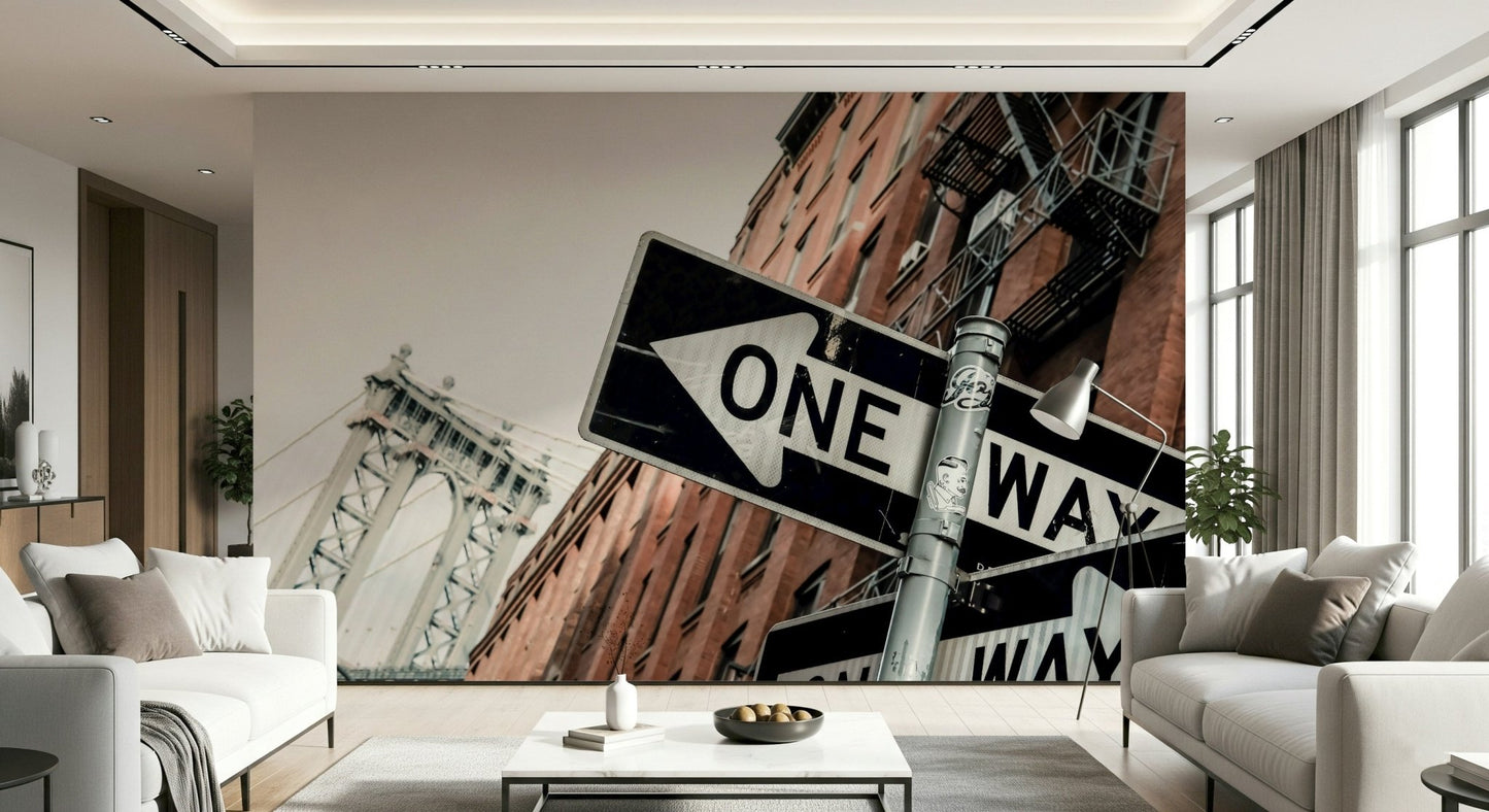 An artistic minimalist form mural for home decor.