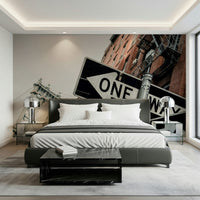 A contemplative gentle design wallpaper mural for a feature wall.