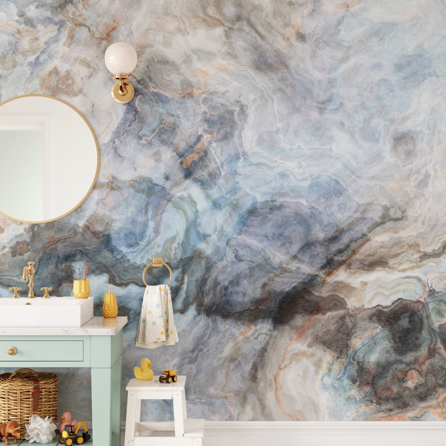 Peel & Stick Onyx Marble Texture Wallpaper A598