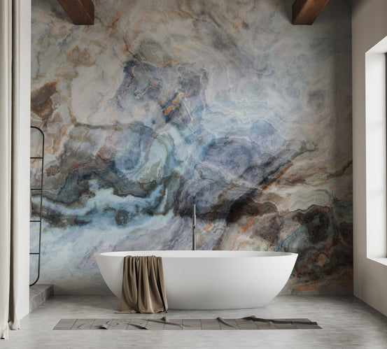 Elegant Onyx Tile Marble Wallpaper Mural for Bathrooms A598