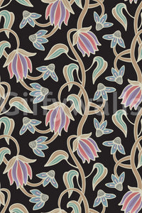 Antique pastel pattern defines Ophelia Boho Blossoms wallpaper surface