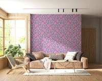 Floral line art defines Ophelia Boho Blossoms wallpaper in soft tones