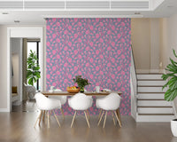 Pretty pink blooms shape Ophelia Boho Blossoms wallpaper pattern