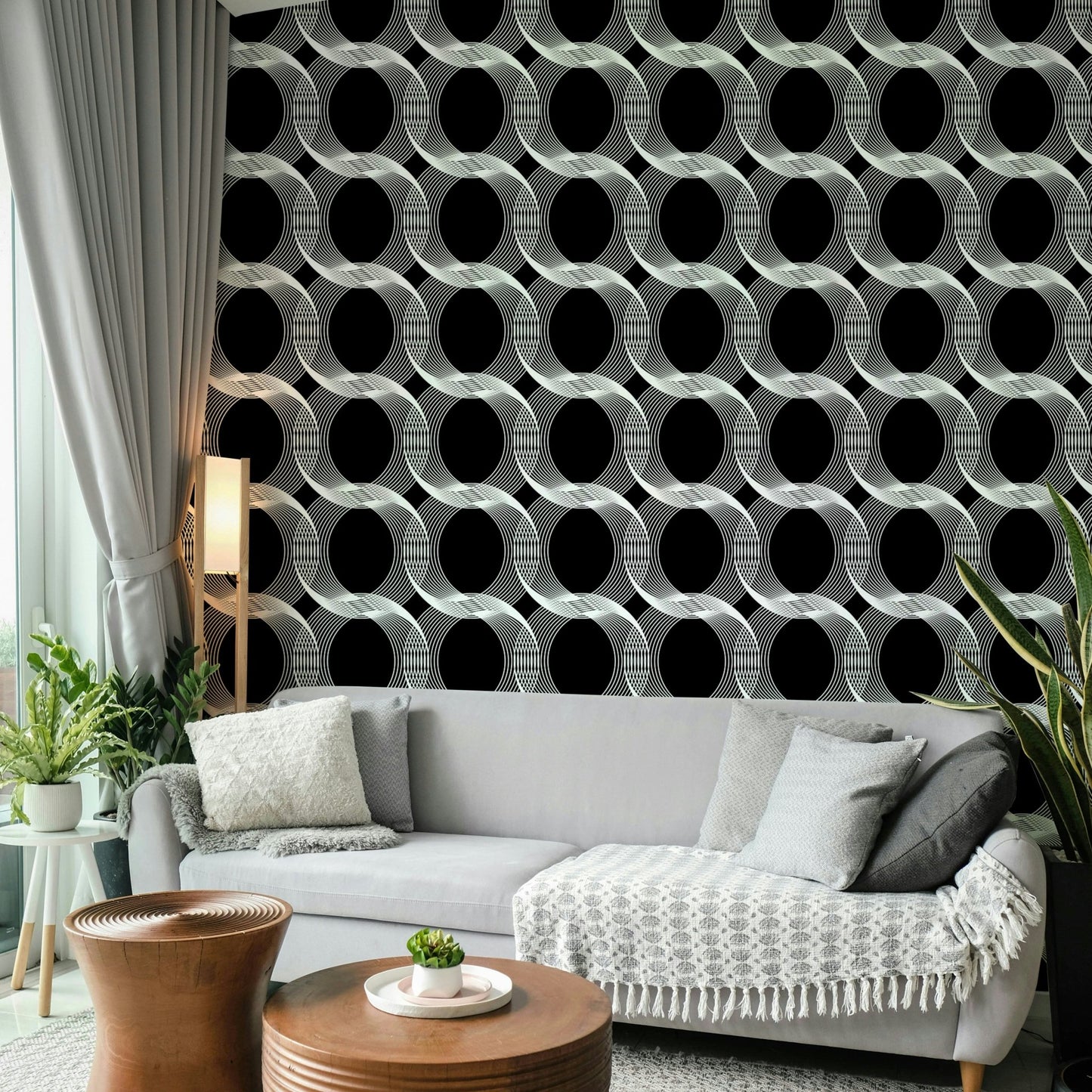 The colors are subtle and minimalist, like shades of gray, beige, and white.
