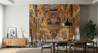 Gilded French architecture Opulent Grandeur wallpaper for walls.